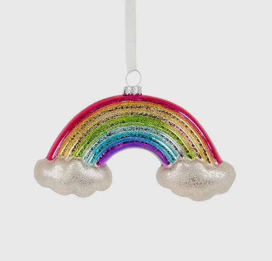 Crackle Glaze Rainbow Shaped Bauble