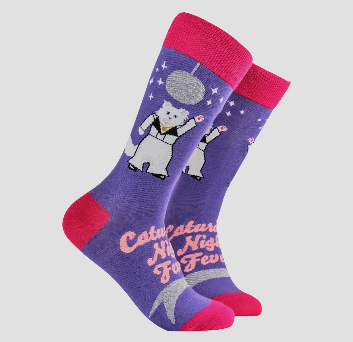 Cat Socks - Caturday Night Fever