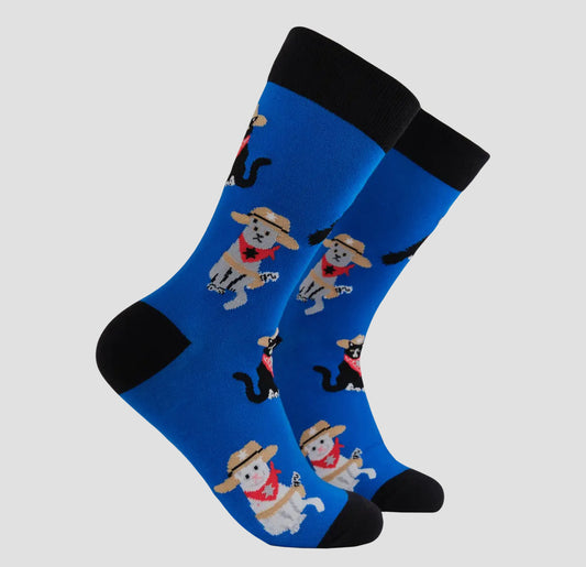 Cat Sheriff Socks - Meowdy Partner