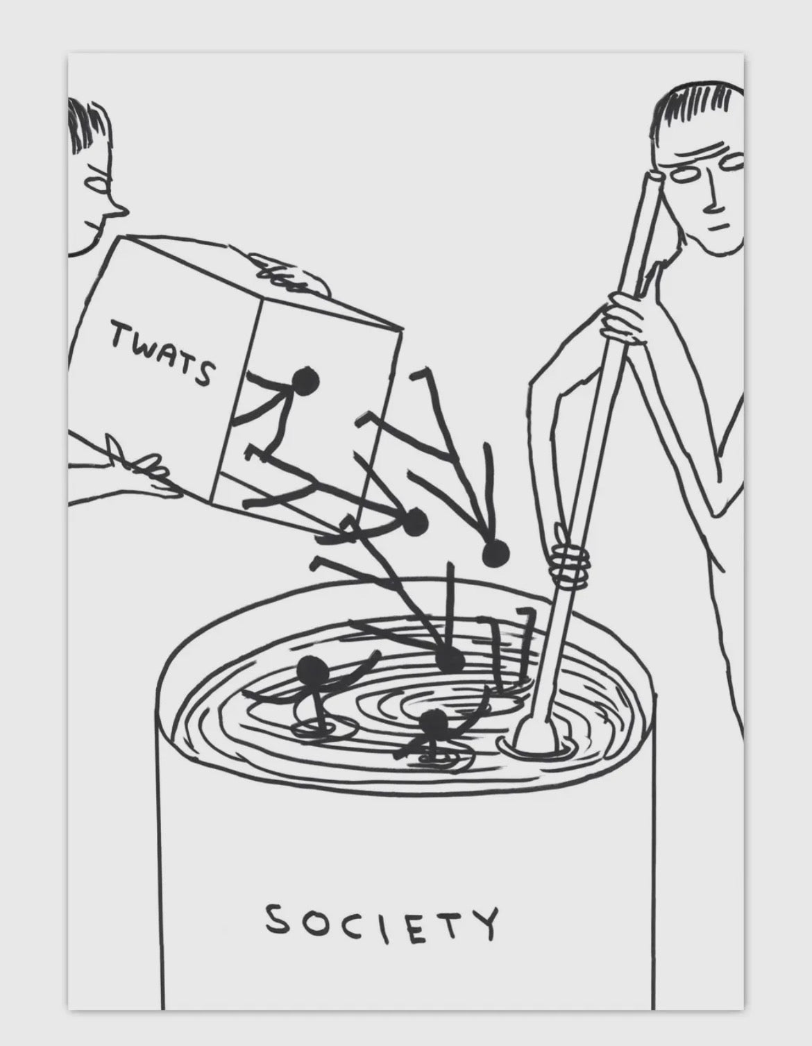 Twats in Society Postcard