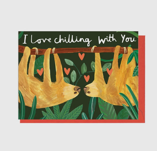 Love Chilling Sloths Card