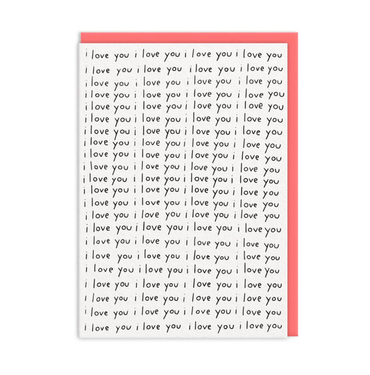 I Love You Repeat Greeting Card