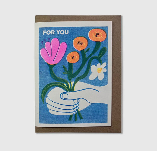 For You A6 Riso Greetings Card