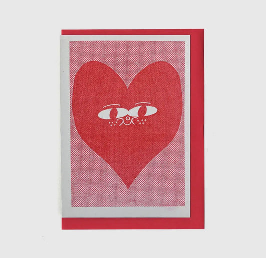 Love Heart A6 Riso Greetings Card