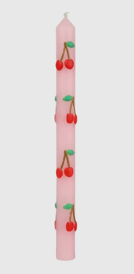 Cherry Taper Dinner Candle