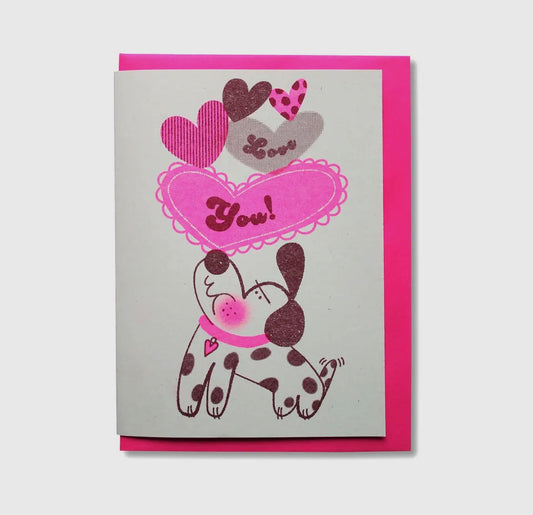 Love You A6 Riso Greetings Card