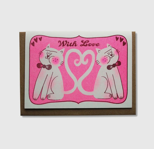 With Love A6 Riso Greetings Card