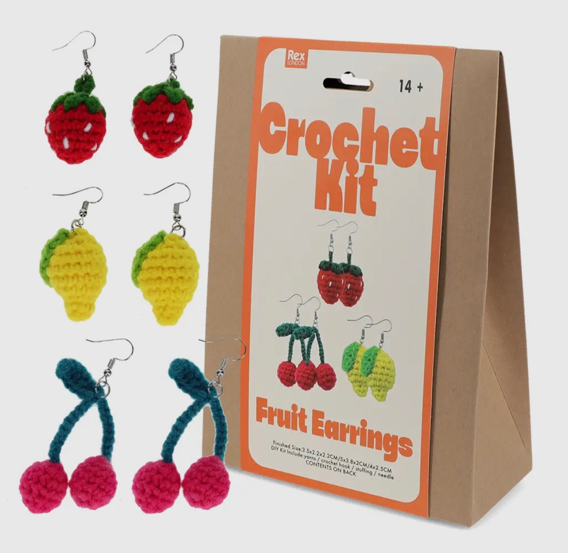 Crochet Earrings Kit - Fruits