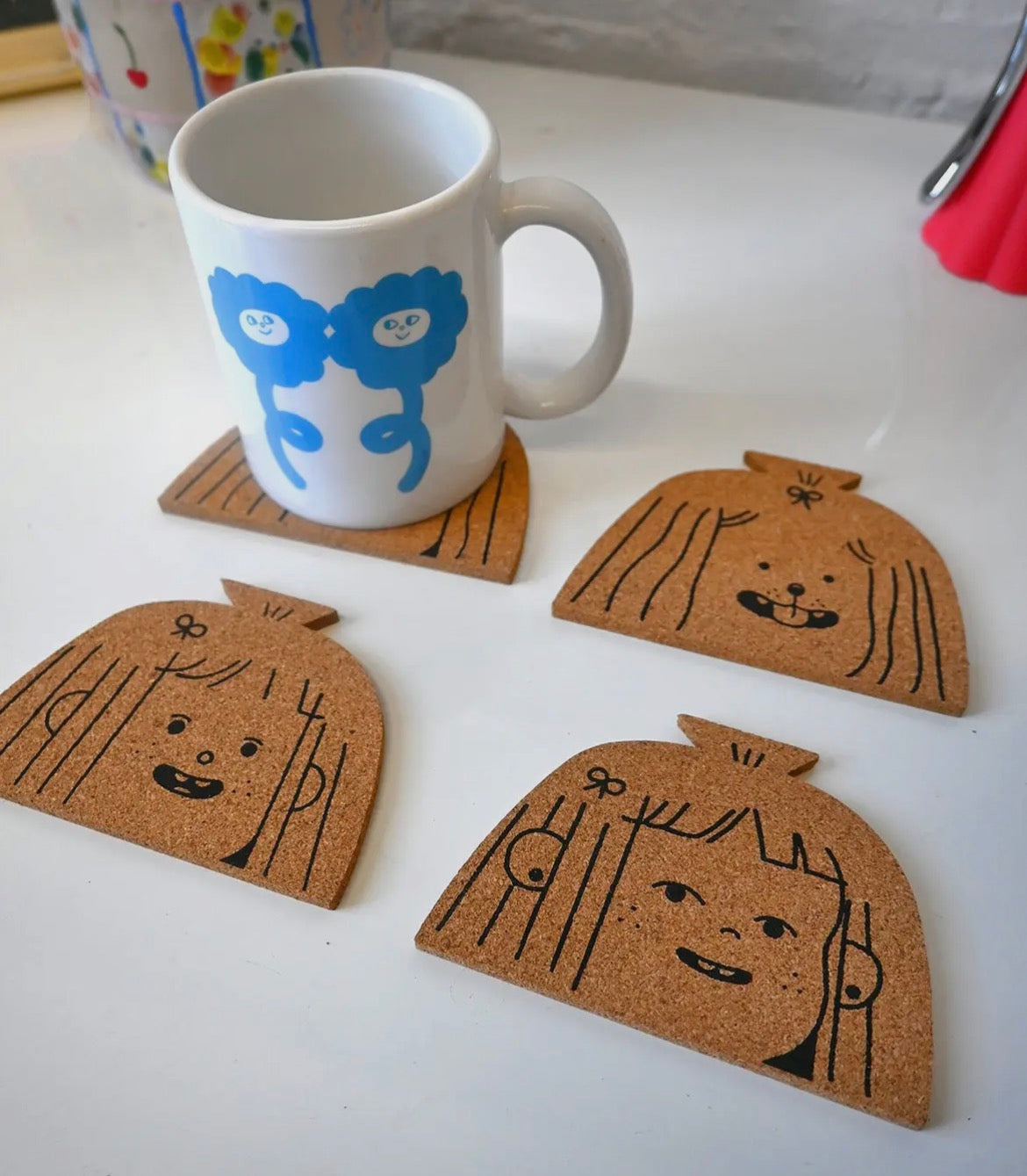 Dog Person Set of Four Cork Coasters