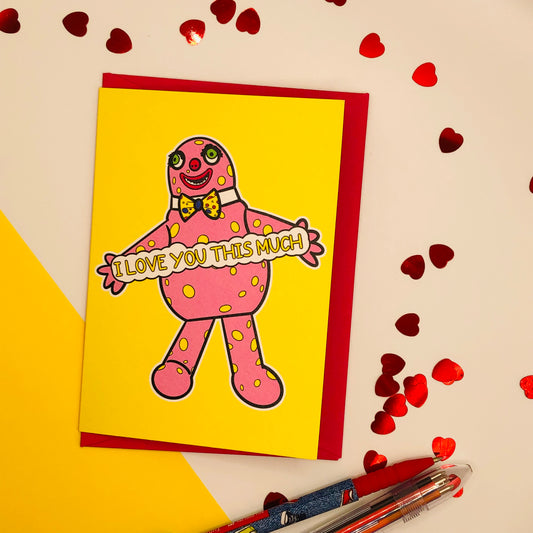 I Love You This Much Blobby Card