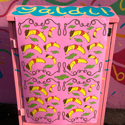 Cowboy Banana Wrapping Paper