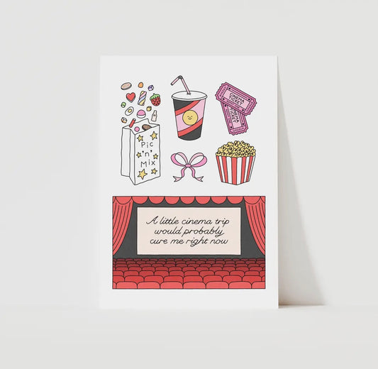 Cinema Trip A4 Art Print