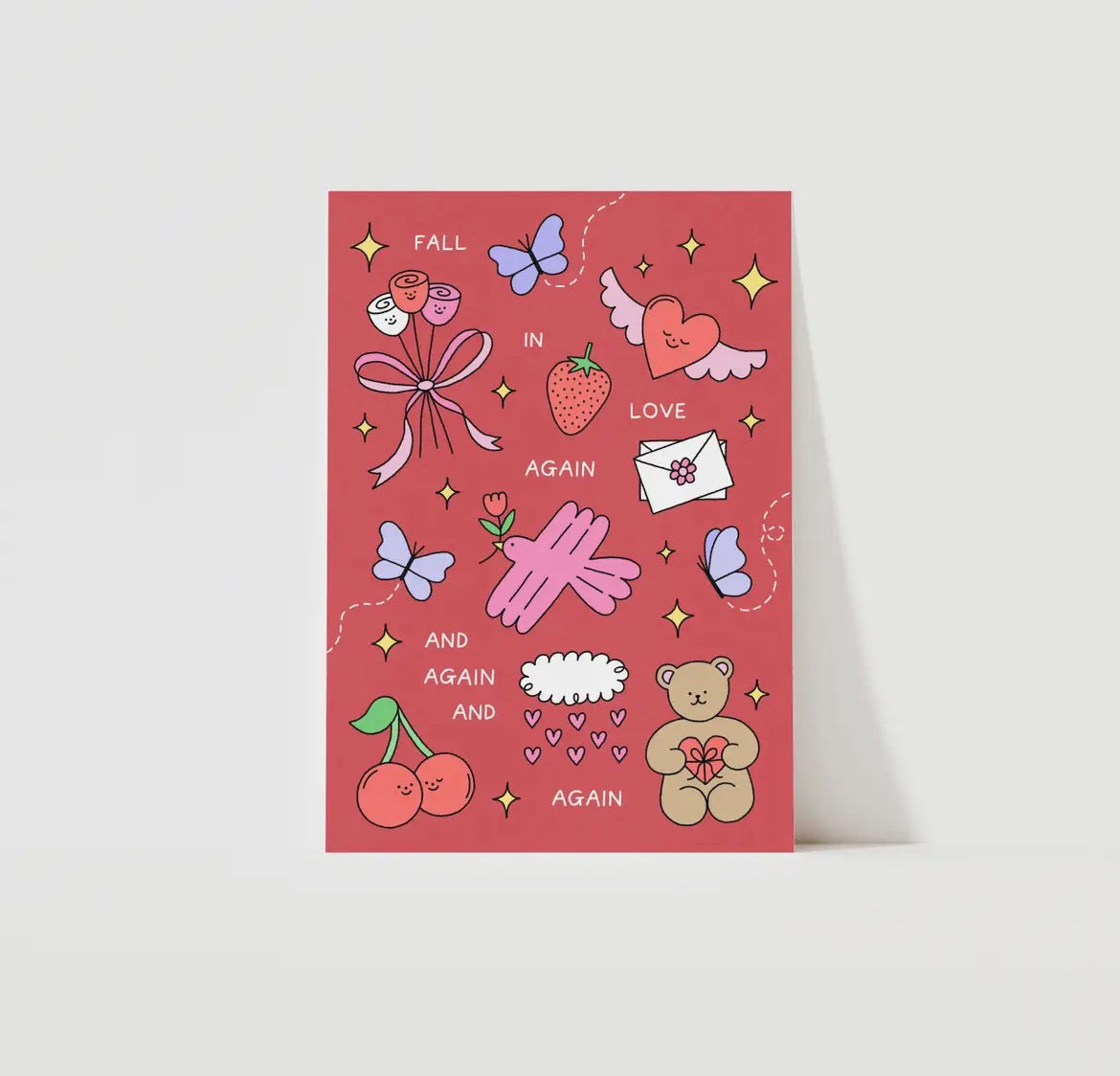 Fall in Love A5 Art Print