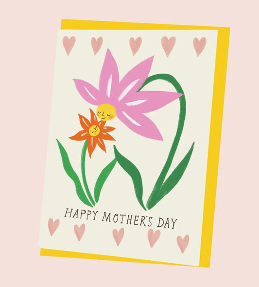 Flower Faces Mother's Day Greeting Card