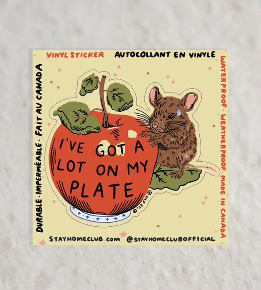A Lot On My Plate Sticker