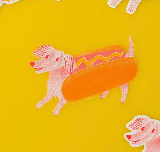 Hot Dog Clear Sticker