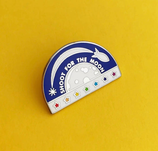 Shoot For the Moon Enamel Pin