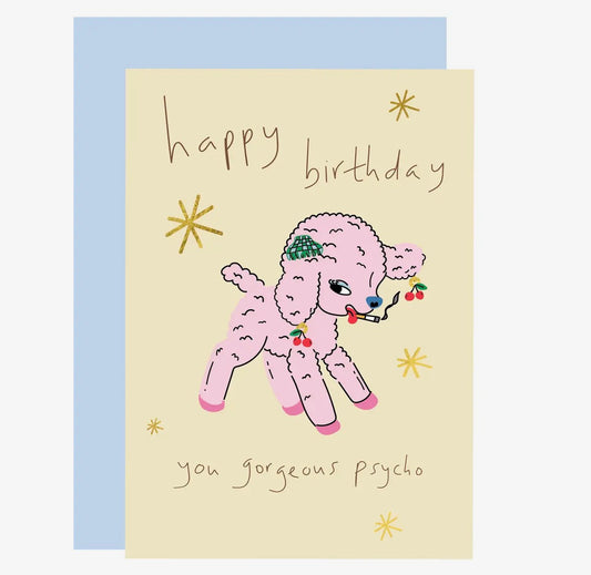 Birthday Little Lamb Psycho Card