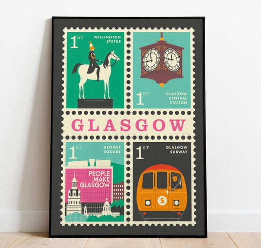 Glasgow Stamps Print
