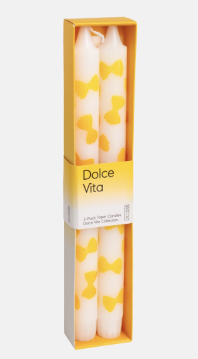 Farfalle Taper Dinner Candle - Pack of Two