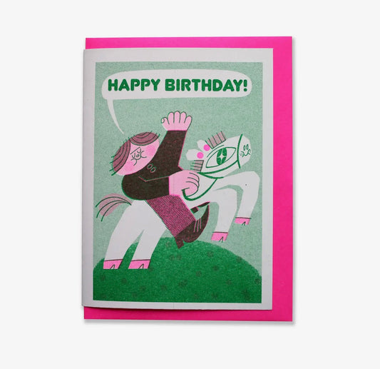 Horsey Birthday Greetings Card