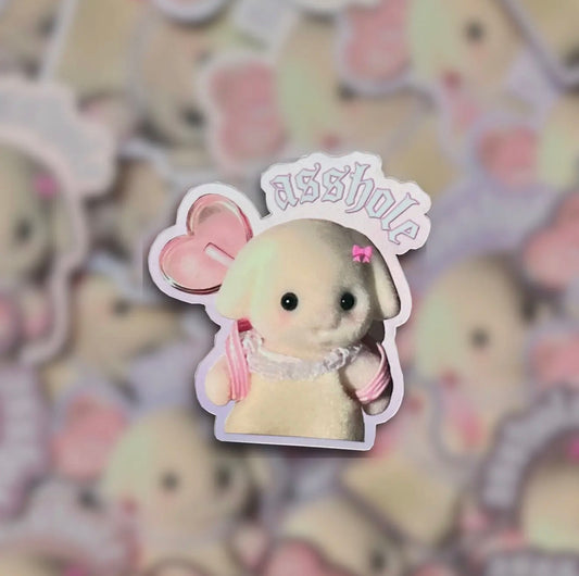 Sylvanian Families Inspired Critter Sticker (Asshole)