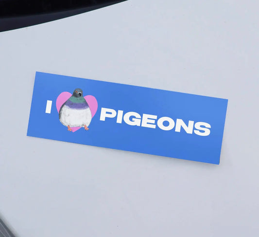I Love Pigeons Bumper Sticker