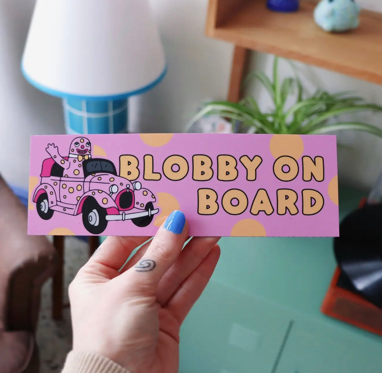 Blobby On Board Bumper Sticker