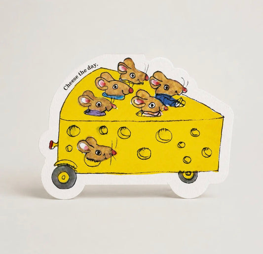 Cheese Mouse Car Die Cut Card