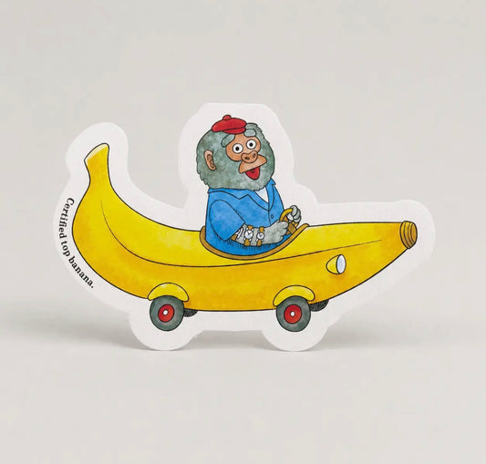 Bananas Gorilla Car Die Cut Card