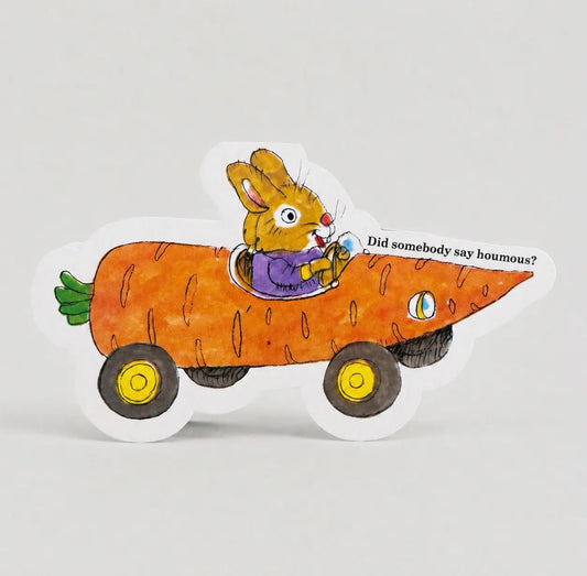 Carrot Bunny Car Die Cut Card