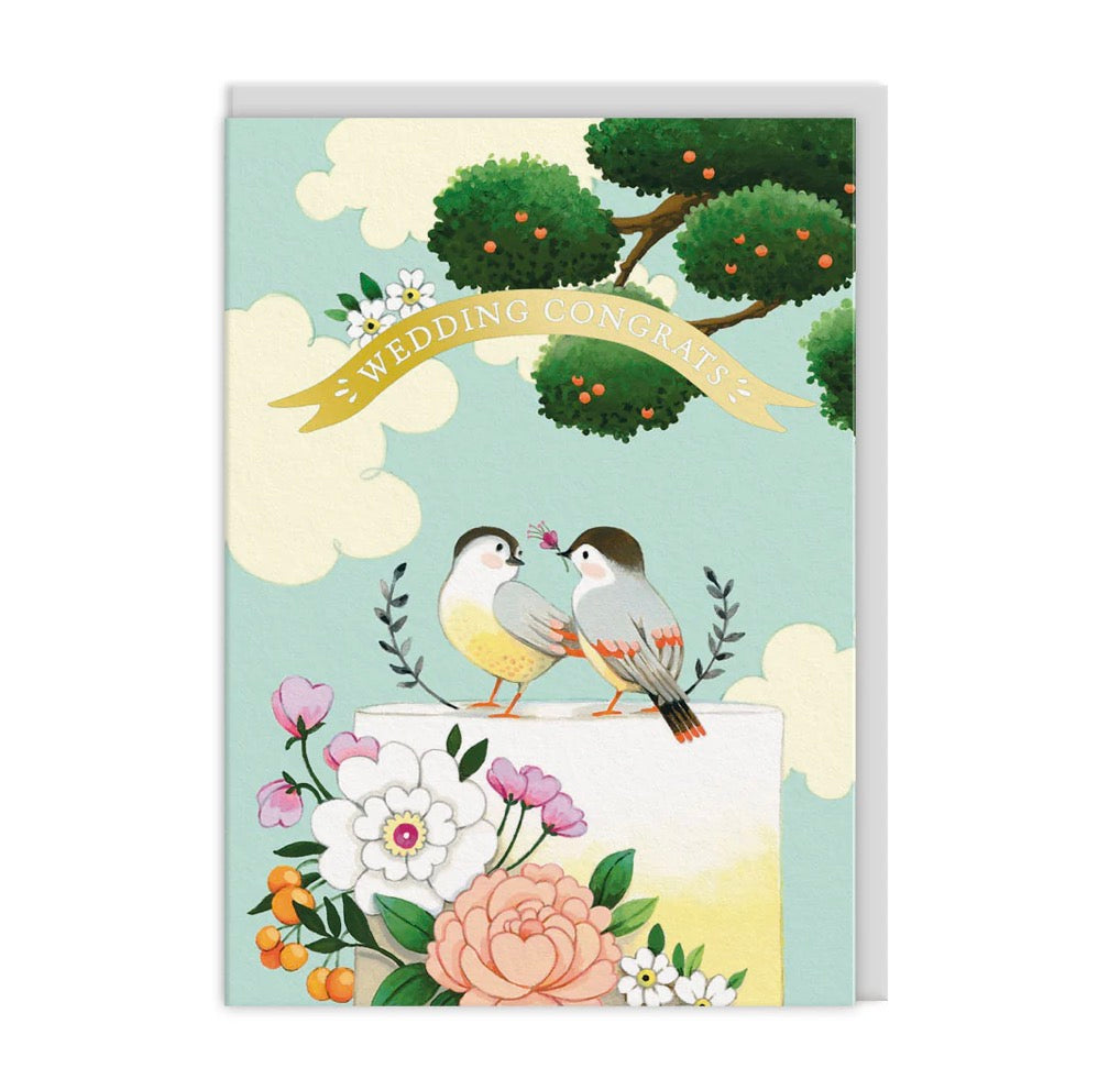 Wedding Congrats Birds Card