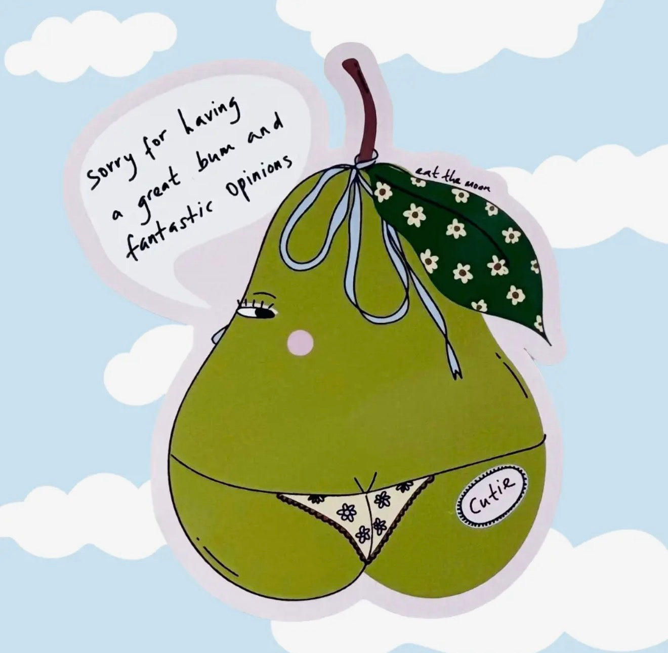 Pear Glossy Sticker Die Cut Sticker