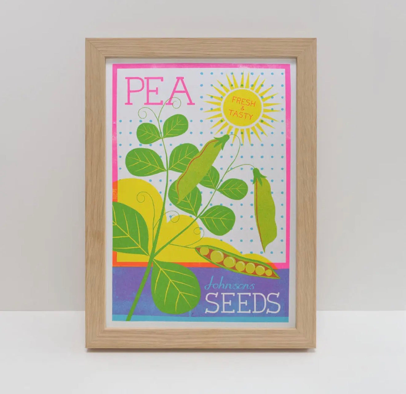 Pea Seeds A4 Risograph Print