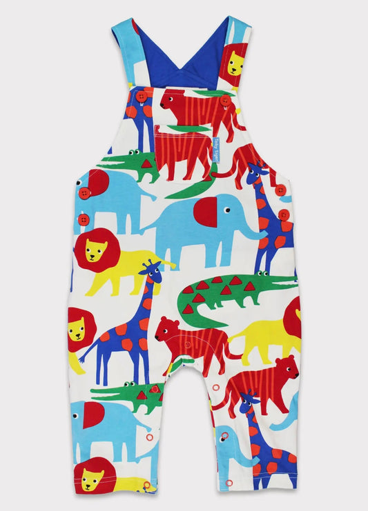 Organic Safari Print Dungarees