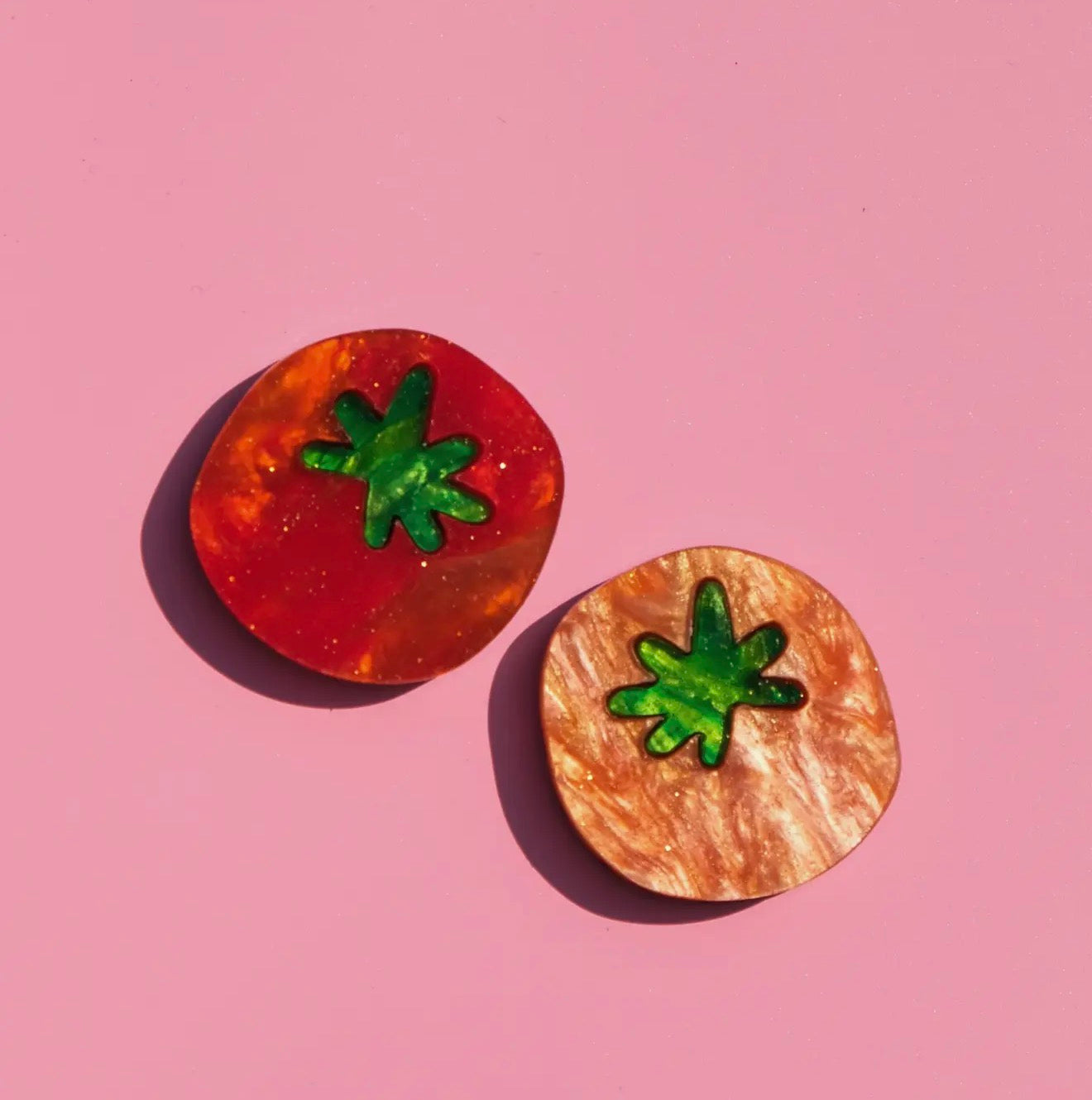 Cherry Tomato Hair Clips - Set of 2