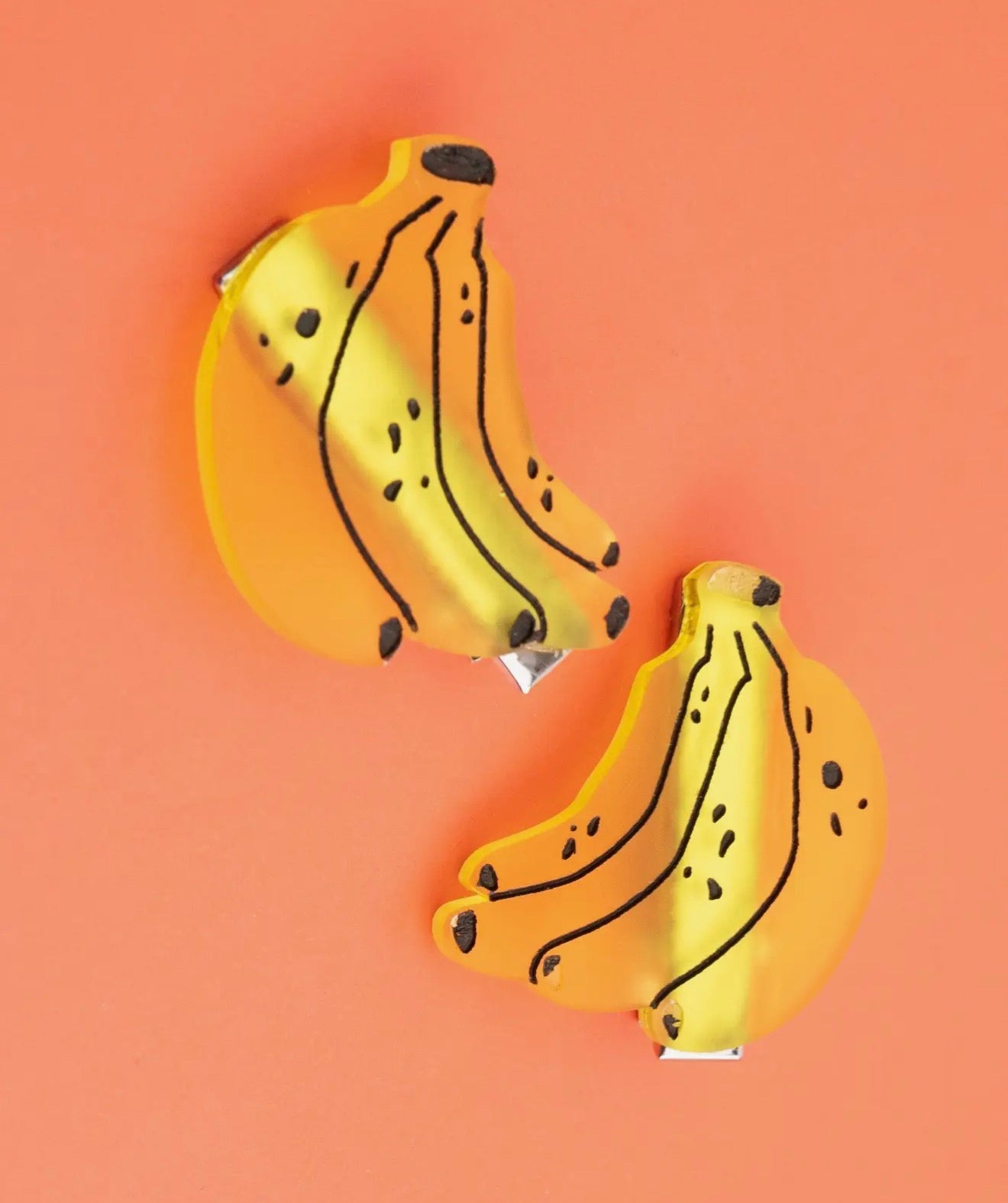 Banana Hair Clips - Set of 2