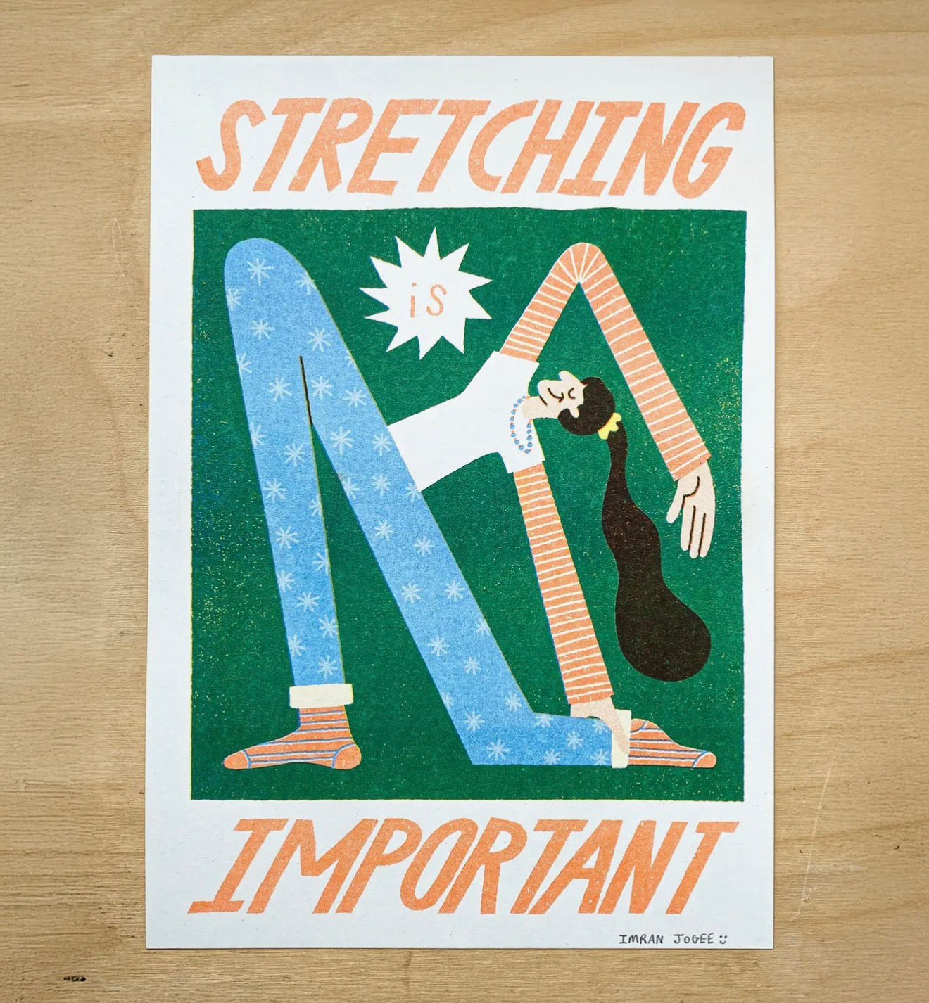 Stretching Is Important A4 Print