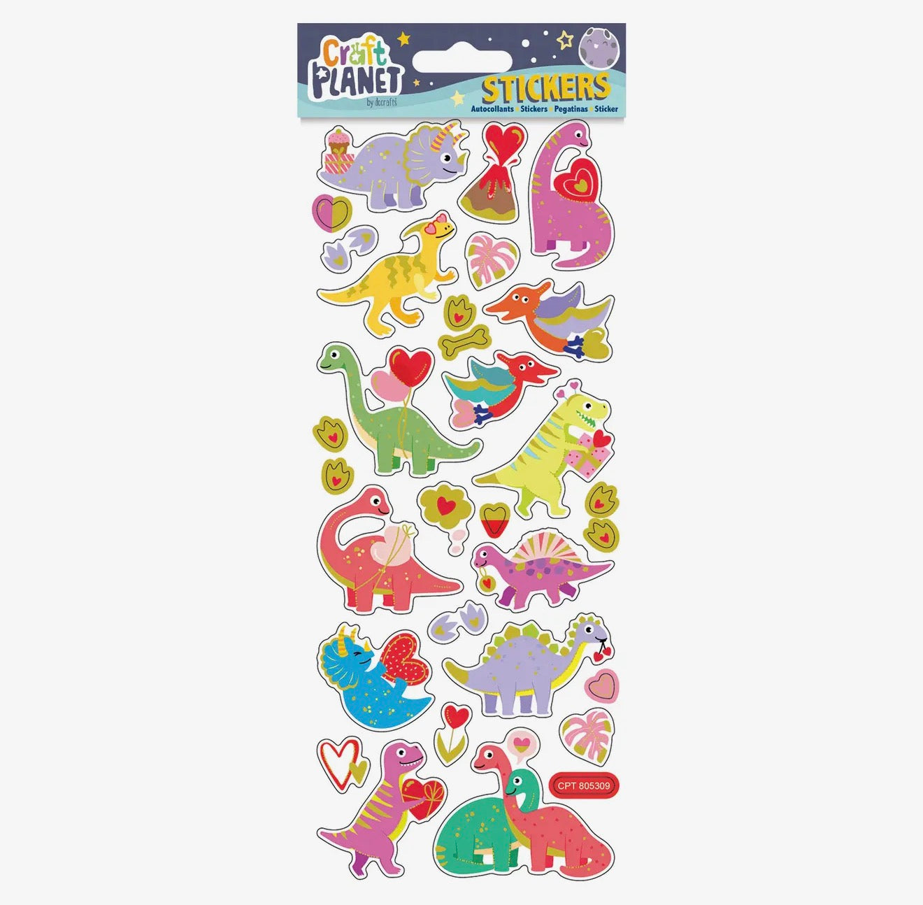 Dinosaur Love Sticker Sheet
