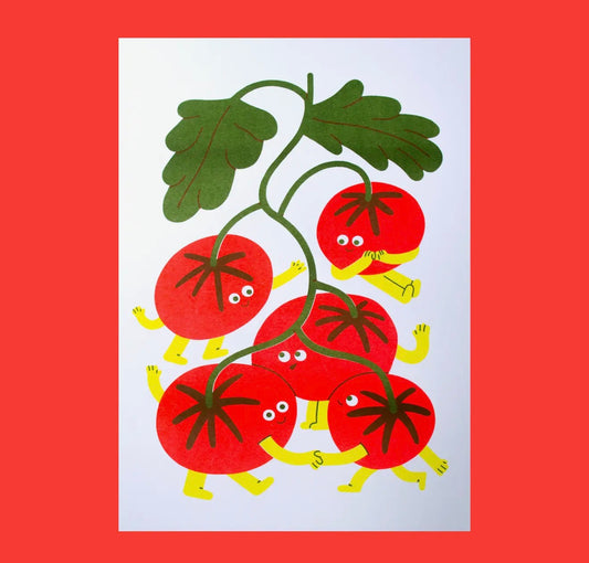 Tomatoes A4 Risograph Print