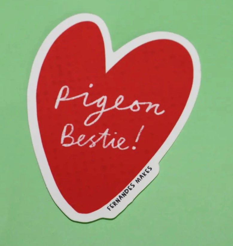 Pigeon Bestie Glossy Vinyl Sticker