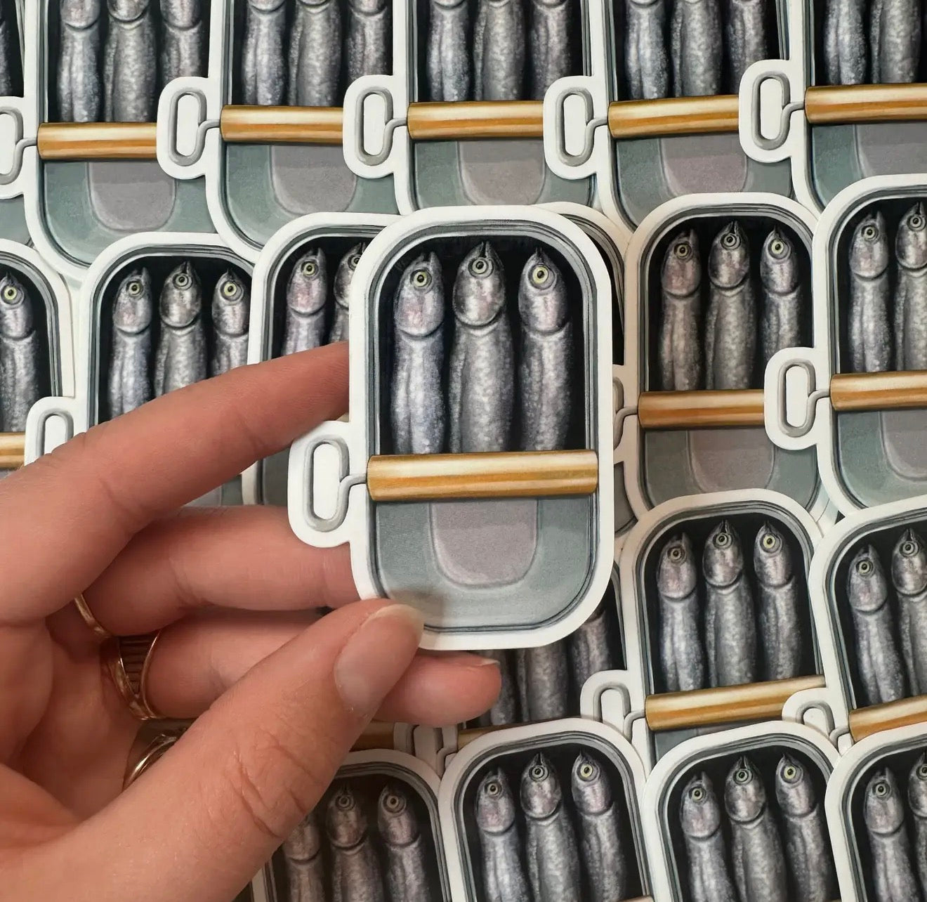 Tinned Fish Sardine Vinyl Sticker