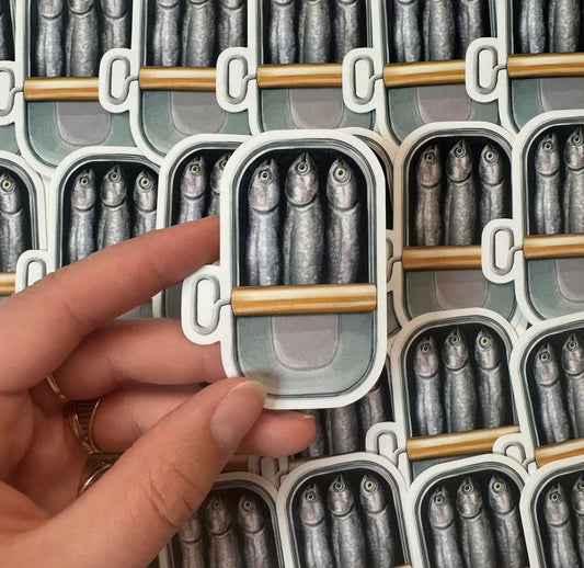 Tinned Fish Sardine Vinyl Sticker