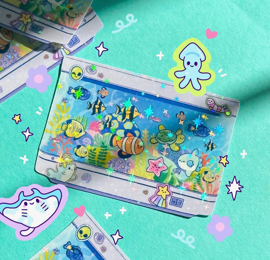 Fish Tank Holographic Sticker