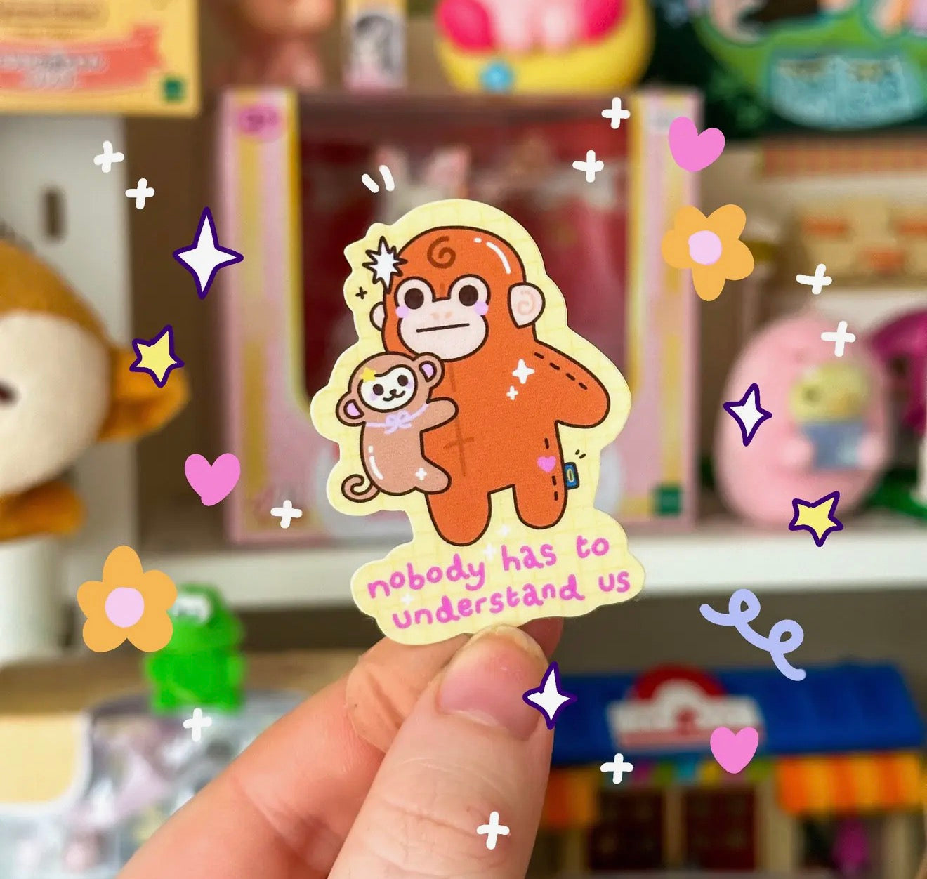 Punch the Monkey Mini Sticker