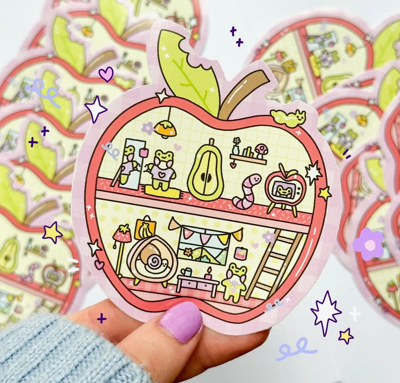 Apple House Sticker