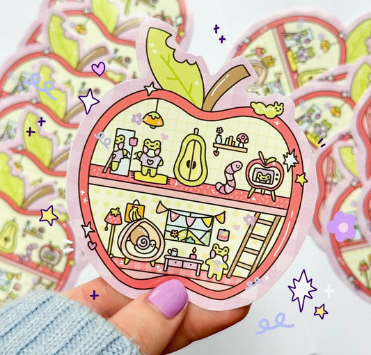 Apple House Sticker