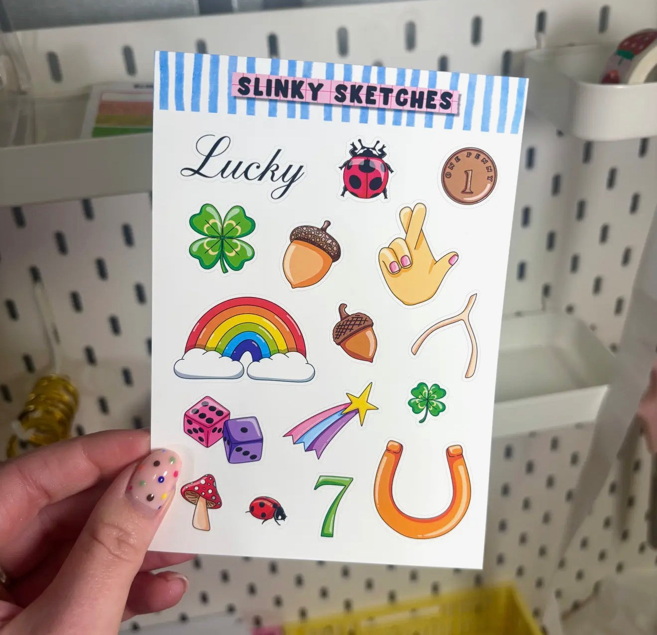 Lucky A6 Matte Sticker Sheet