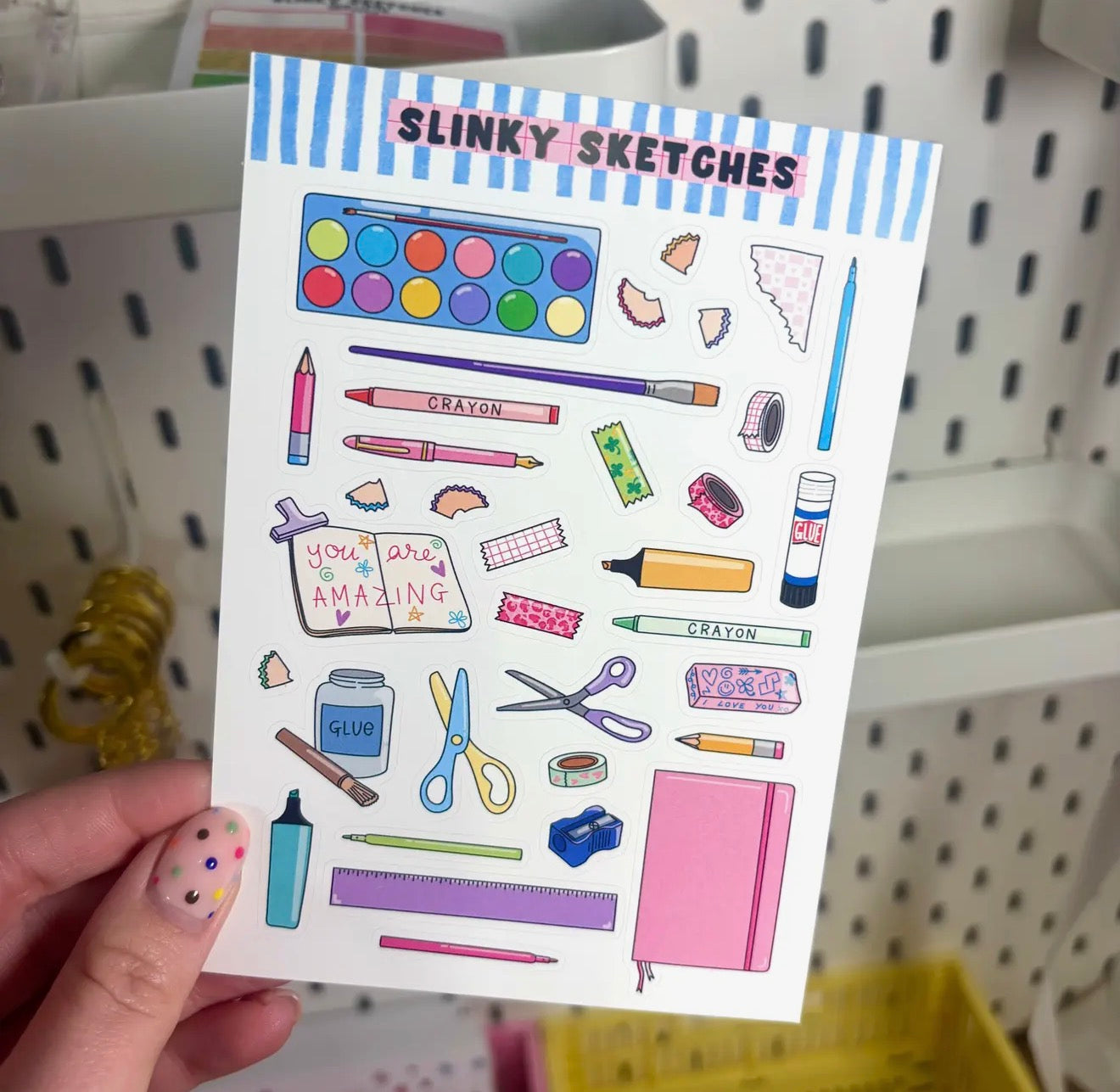 Art Supplies A6 Matte Sticker Sheet