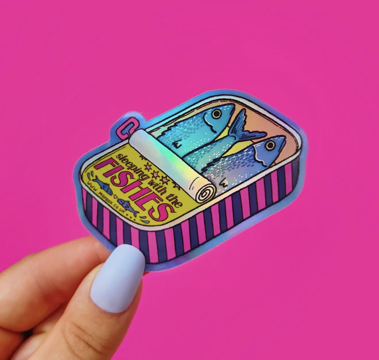 Sardines in A Tin Retro Fish Sticker
